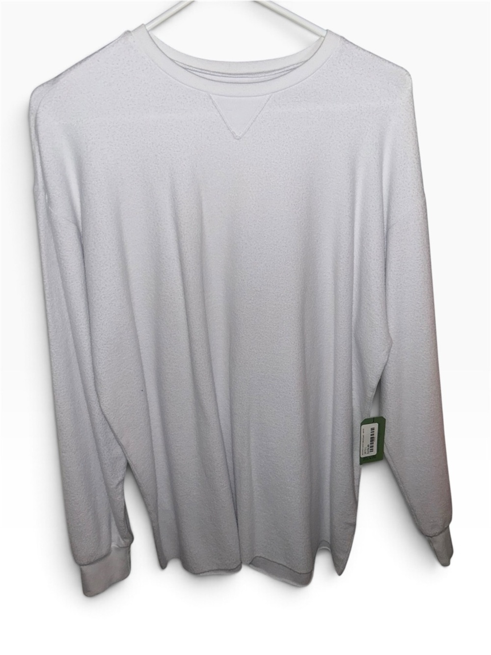 Reverse Fleece Sweatshirt - White - Size L NWT
